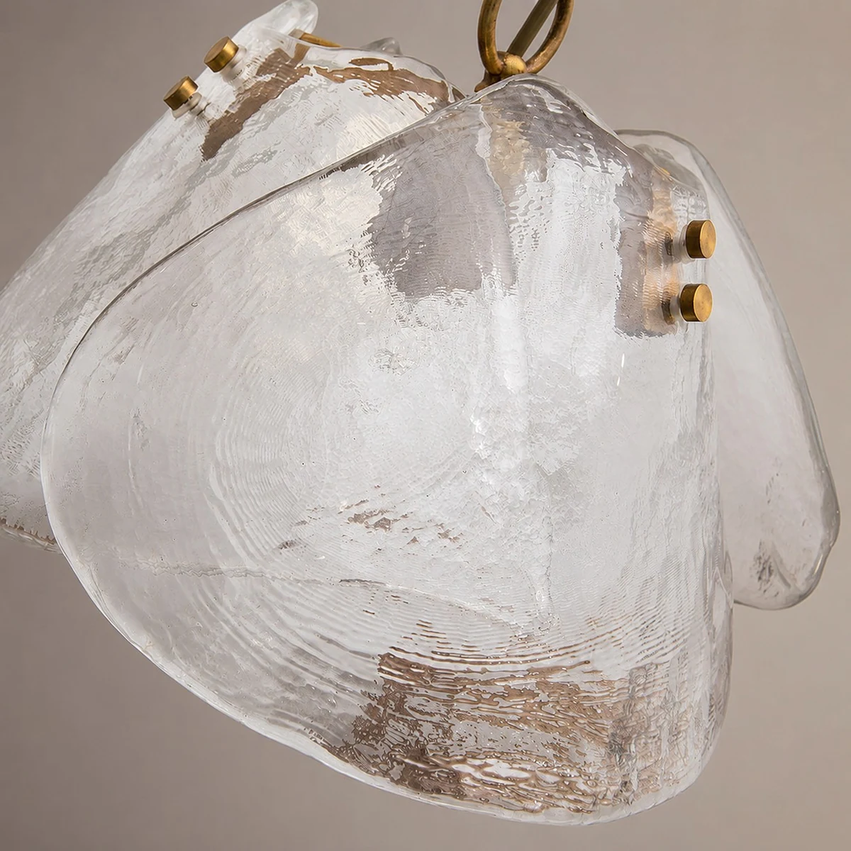 Nahaufnahme des Glasschirms