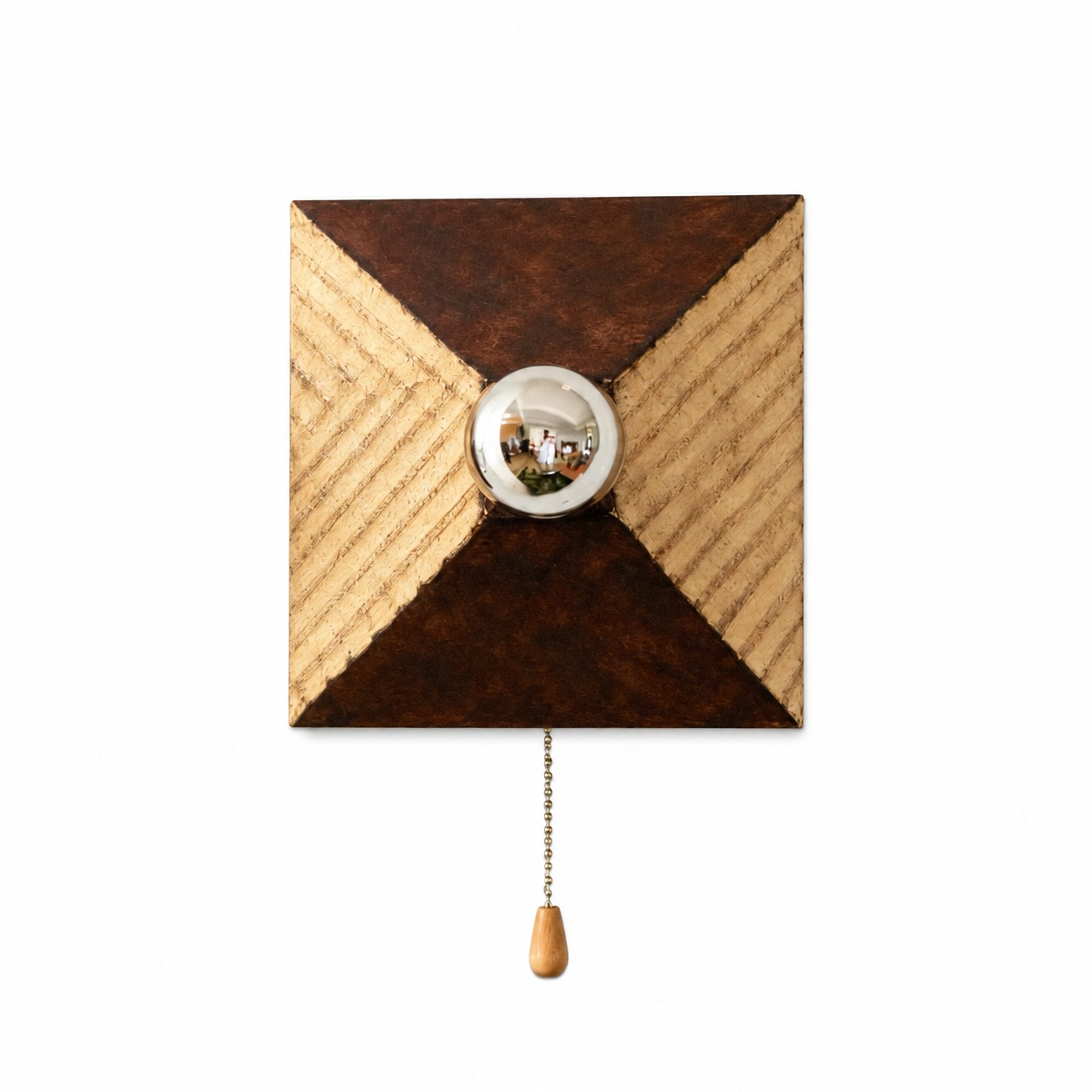 Lampada quadrata marrone beige