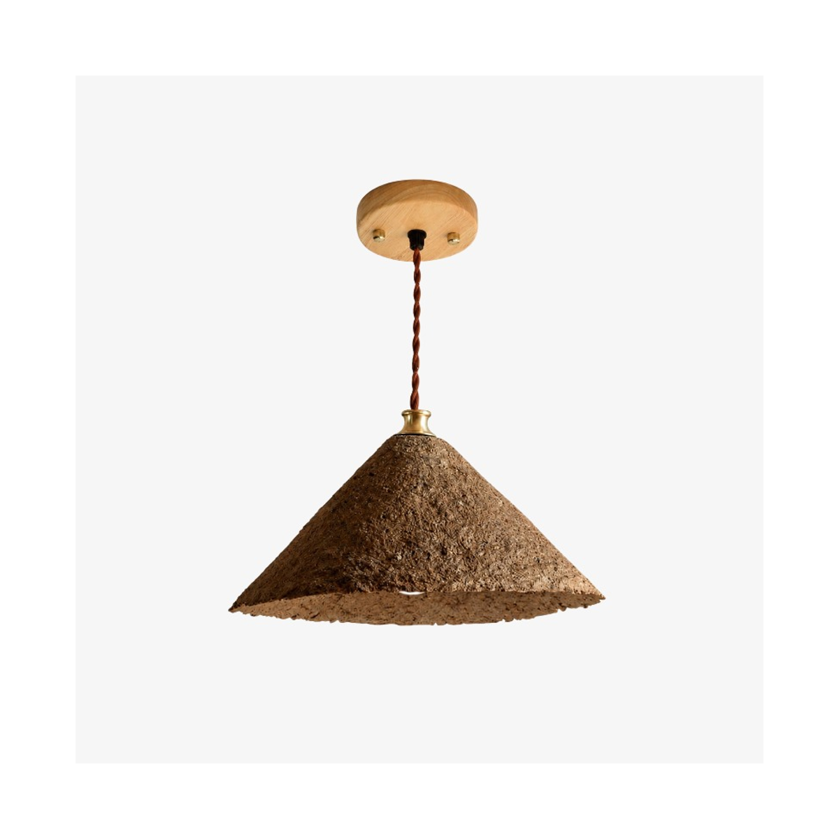 Coffee brown textured cone pendant light